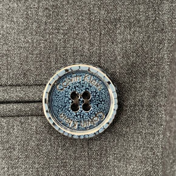 NWT Calvin Klein Jacket Womens 12 Large Longline Charcoal Gray Careerwear Office - Picture 11 of 14